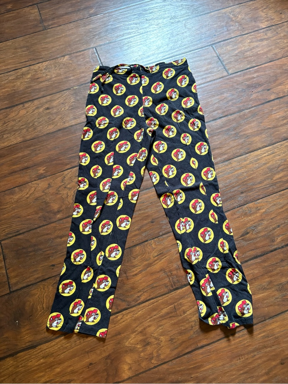 Black Character-Print Women's Pajama Pants in Yellow & Red
